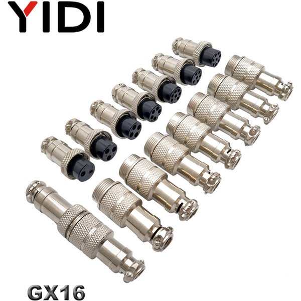 5/10Set GX16 2 3 4 5 6 7 8 9 10 Pin Luftfahrt Draht Kabel Terminal Rund Reverse Doking Stecker Männlich Weiblich Steckdose