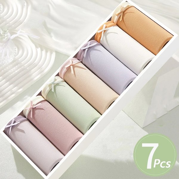 Culottes Respirantes en Coton pour Femme et Fille, Sous-Vêtements Mignons avec Nministériels d, Lingerie Sexy, Taille Basse, 7 Pièces