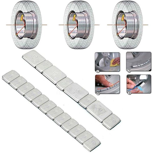 60g 5g/10g Iron Wheel Balance Weight Tire Adhesive Tyre Balancer Wheel Block For Car Motorcycle/bike RC Boat Aircraft