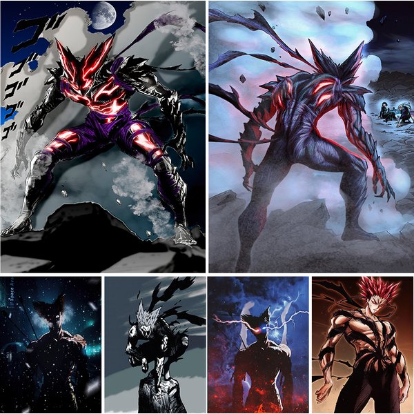 Affiche et imprimés d'art d'animation de Superman, chasseur de héros Garou One Punch, décoration de maison, peinture sur toile murale du méchant le plus fort