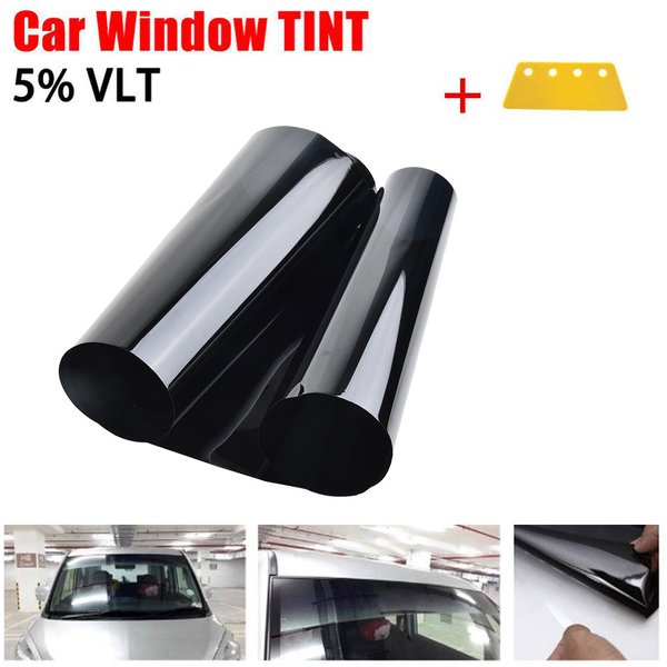 Film Teinté pour Pare-Soleil de Voiture, Bande Anti-UV, 20x150cm, 5% VL, 1 Pièce