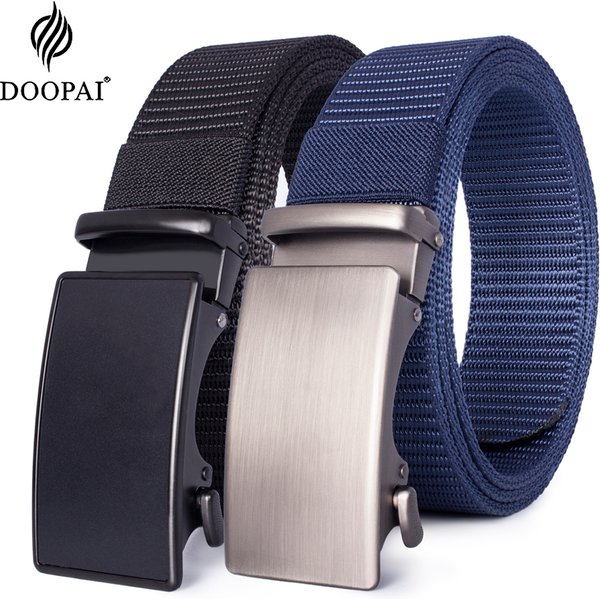 Ceinture en toile de Nylon pour hommes Version coréenne tout-Match décontracté boucle automatique ceinture de Golf marque célèbre ceinture femmes ceinture pour hommes