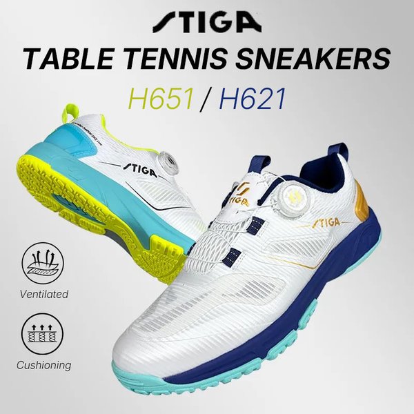 STIGA – chaussures de tennis de table H621 H651, chaussures de tennis de table professionnelles pour hommes et femmes, baskets de ping-pong légères et durables