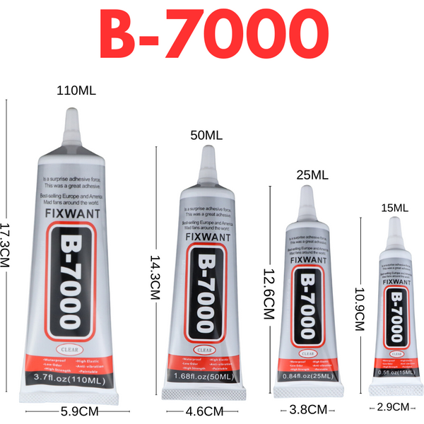 B-7000 15/25/50/110ML Transparent Phone Screen Repair Glue B7000 Universal Glass Plastic DIY Adhesive With Precision Applicator