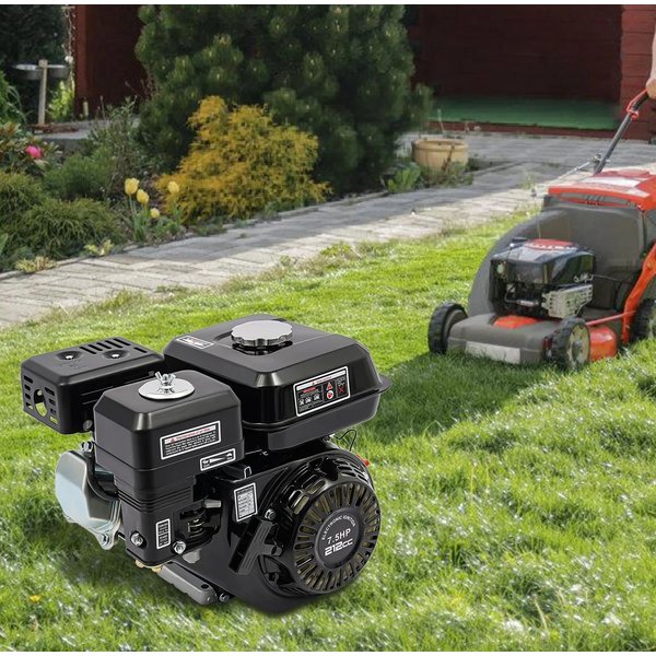4-Takt 212CC 7,5 PS Gasmotor, benzinbetriebener Motor, Mehrzweckmotor für Go-Karts, Minibikes, Rasenmäher, Holzsplitter