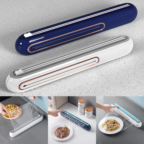 Nouvelle boîte de découpe de film plastique, aspiration magnétique murale, Film rechargeable, distributeur de papier d'aluminium en étain avec coupe