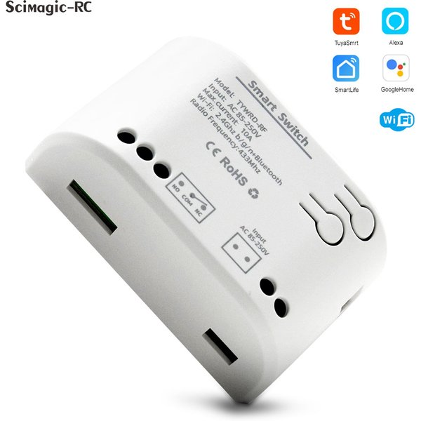 Tuya Smart Life wifi switch DC 12v 24v 220v Inching/Self-Locking wireless Relay Smart home Automation door access remote control