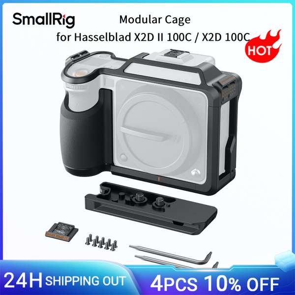 SmallRig Modularer Käfig für Hasselblad X2D II 100C / X2D 100C mit Blitzschuhabdeckung, Arca-Typ-Schnellwechselplatte, Schwarz/Tundra-Grün