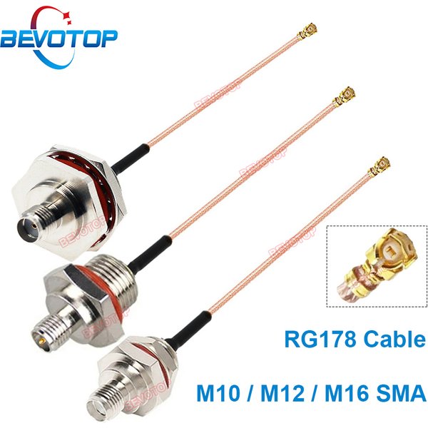 Câble d'extension d'antenne coaxiale RF, 10 pièces, SMA vers IPX, câble RGsacrifice, M10, M12, M16, SMA / RP-SMA femelle vers u.FL RF1 femelle Jack RF