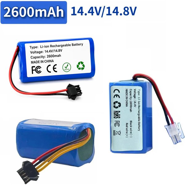 14,4-V-Lithium-Akku mit 2600 mAh, kompatibel mit ILIFE A4 Conga, Excellent 990, Haier Xshuai HXS-C3, einem Roboter-Staubsauger.