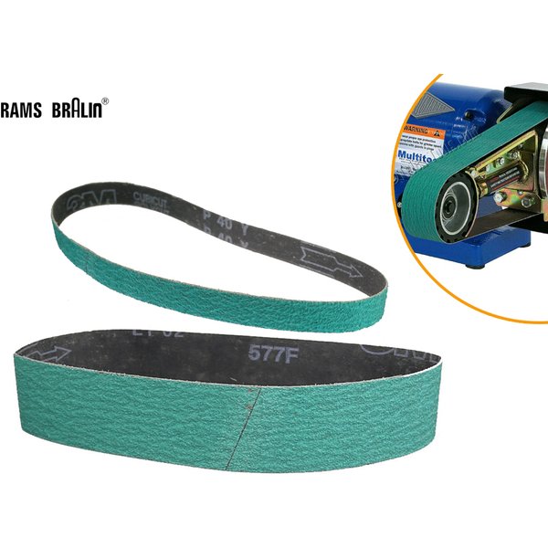 1 pièce, bandes abrasives de ponçage ZA 577F, 915/686/630/762/760/457/533 mm, pour le polissage des métaux et l’affûtage des couteaux.
