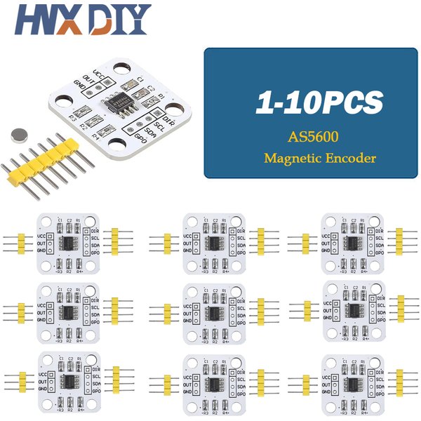 1/5/10 Stück AS5600 Magnetischer Encoder Induktionswinkelmesssensormodul 12bit Hohe Präzision