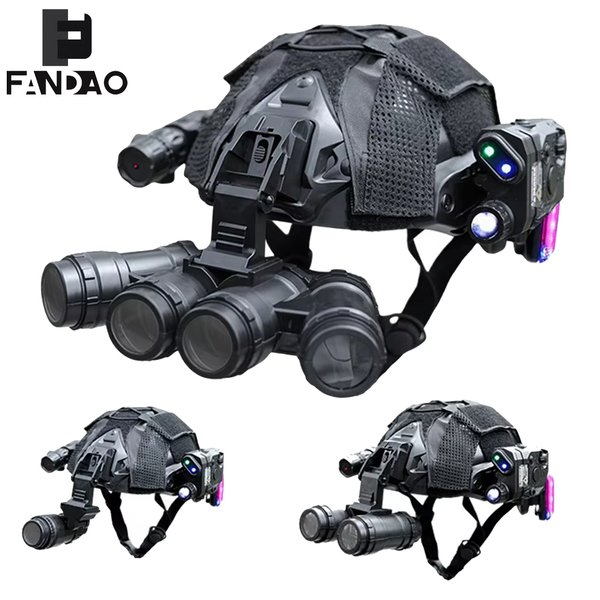 Children's Tactical Helmet Set Lightweight CS Special Forces Combat Helmet with NVG Model Laser Light for Shooting Cosplay Props