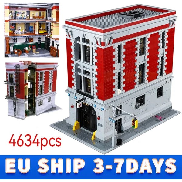 4634pcs Fire Station Model Building Blocks Toy Set Street View Architecture Bricks Toys Adult Children Birthday Festival Gift