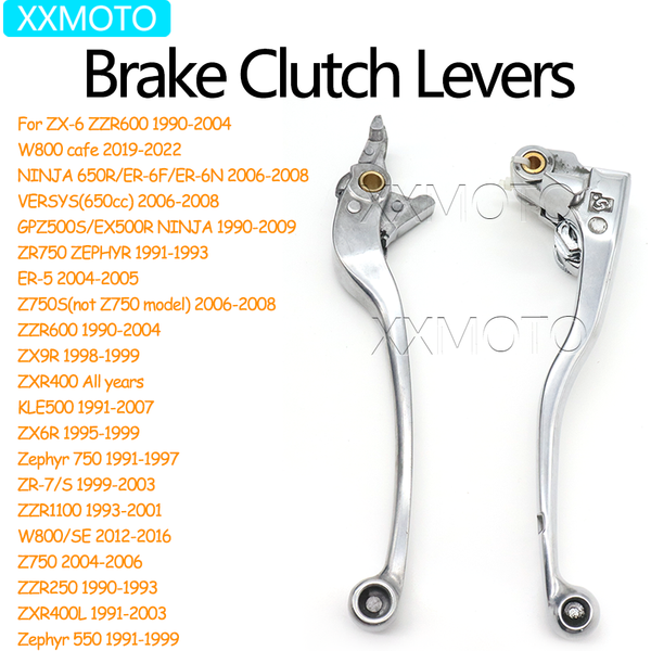 Pour Kawasaki NINJA 650R VERSYS 650cc ER6F ER6N ZX6R ZX9R W800 ZZR250 GPZ500S EX500R ZEPHYR ZR750 leviers d'embrayage de frein de moto