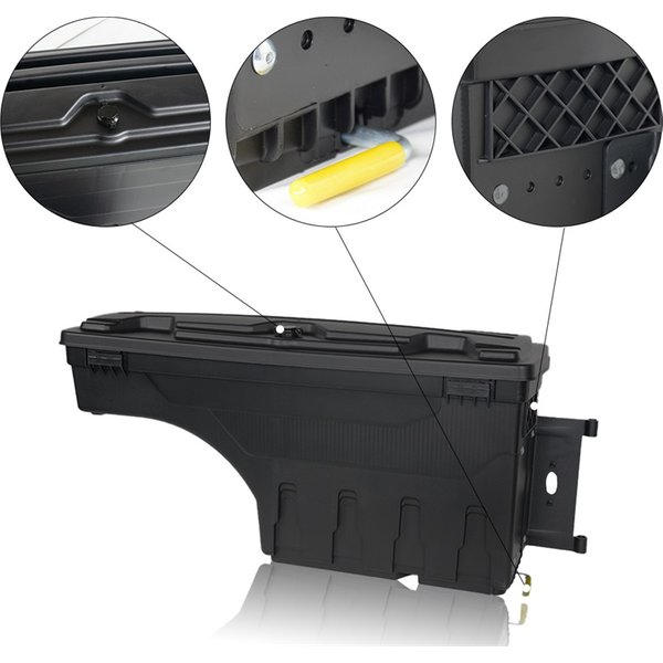 Boîte de rangement pour lit de camion, boîte à outils pour Triton L200 Hilux Vigo Revo Rocco Isuzu d-max Amarok, boîte de rangement universelle pour pick-up