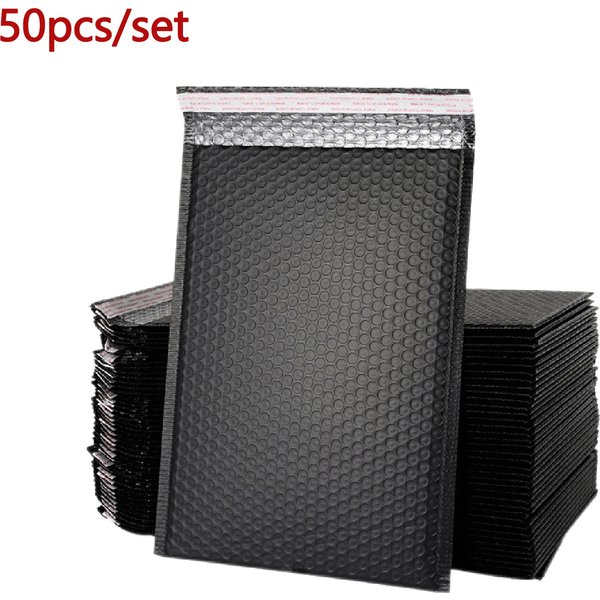 50pcs Black Pearl Envelope Bag For Bubble Envelope Mailer Office Packaging Padded Envelopes For Self Bag Gift Packaging