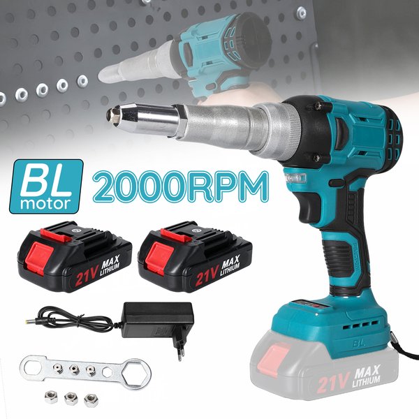 Elektryczna nitownica bezszczotkowa 20000N, 2.4-5.0mm, do nitów aluminiowych, w pełni automatyczna nitownica dociskowa, wiertarka, nitownica do nitów ciągnionych ze stali nierdzewnej.