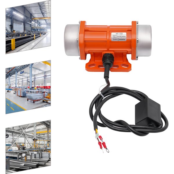 Moteur vibrant 100W, moteur à induction pour vibrateur à béton, moteur électrique monophasé, boîtier en alliage d'aluminium, 3000 tr/min