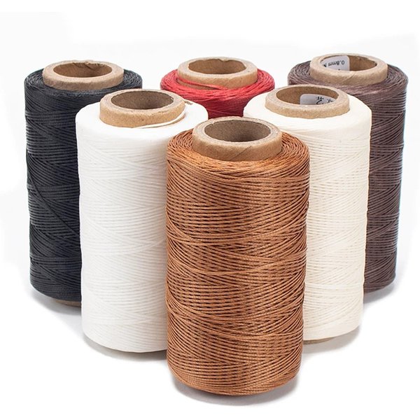 QJH 1Pcs High Quality Durable 260 Meters 0.8mm 150D Leather Waxed Thread Cord for DIY Handicraft Tool Hand Stitching Thread