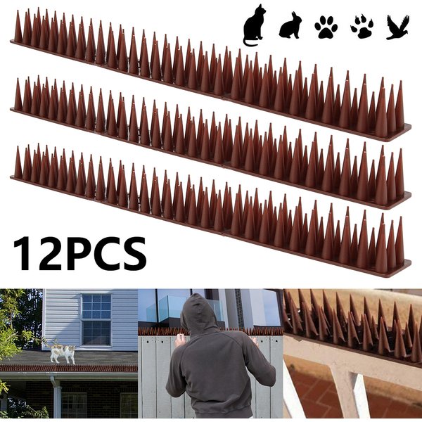 12 Stücke Zaun Wand Spikes Vogel Abschreckung Spikes Einbrecher Anti Klettern Kunststoff Katze Abweisend Garten Sicherheit Eindringling Abschreckung