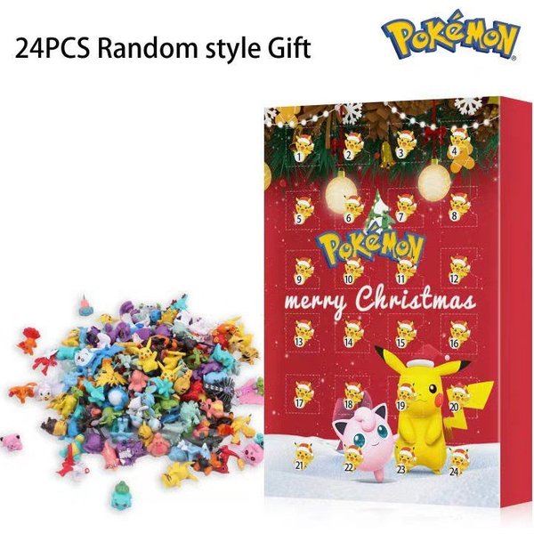 Neue Pokemon 24 stücke Set Figur Weihnachten Geschenk Advent Kalender Mystery Box Kawaii Pikachu Anime Figur Action Pvc Modell Kind Spielzeug