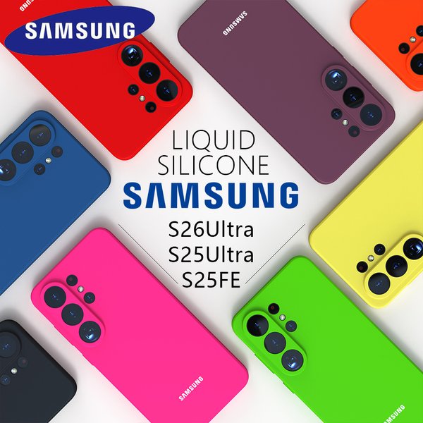 Etui na telefon Samsung Galaxy S26 Ultra S25 FE S24 Plus S23 Ultra S26 S25 S24 S23 S22 S21 z płynnego silikonu, osłona tylna