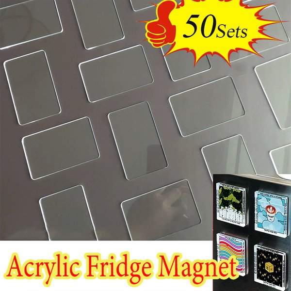Kit d'aimants rectangulaires en acrylique DIY 5x3cm (9 à 50 pièces) – Aimants de réfrigérateur, décoration intérieure, photos personnalisées, cartes postales, artisanat fait main
