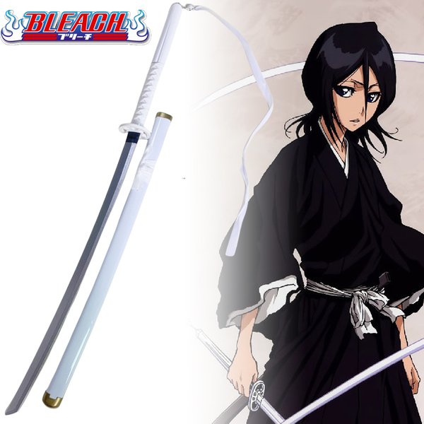 104cm Anime Bleach Katana Kuchiki Rukia Miecz Rekwizyt Cosplay Drewniany Nóż Ninja Naturalnej Wielkości Japońska Katana Samurajski Szabłą Dekoracja Prezent
