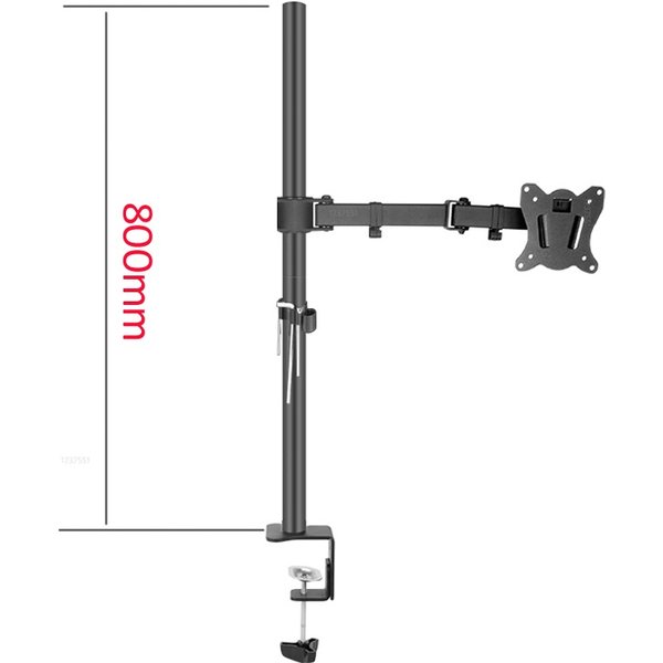 800mm T902-180 10"-27" Monitor-Tischständer Vollbeweglich 360 Grad Stahlhalterung Klemmsockel Monitorhalterung LCD-Halterung 0-11kg