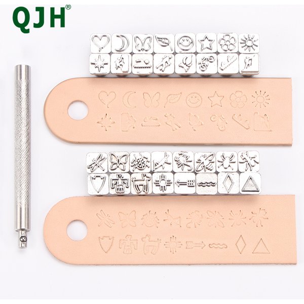 8 PCS Metal Punch Stamp (Sports, Plants, Nature Series) Quality Leather Craft Tool Stamp Set for DIY Beginners and Professionals