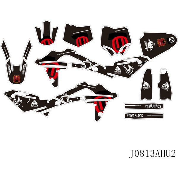 Autocollants de fond de moto pour HUSQVARNA CR125, CR125, CR 125, 2009, 2010, 2011, 2012, 2013, autocollants complets, numéro personnalisé, nom