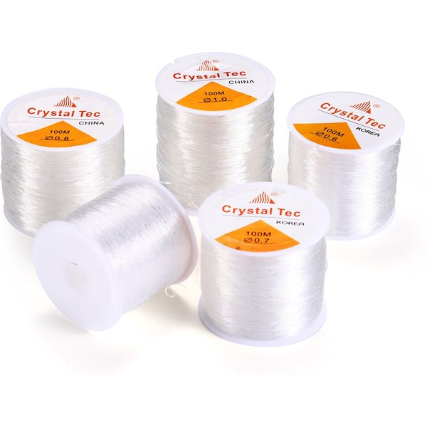 60m/roll Elastic Beading Thread Jewelry Making DIY Beading Cords Wristband Bracelet Necklace Anklet Elastic Thread