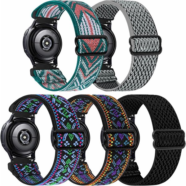 18/20/22mm Nylon Strap for Garmin Venu SQ 2 2s Forerunner 645 Elastic Wristband Bracelet Amazfit GTR 4/Fitbit Versa 2 Band
