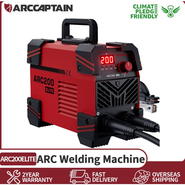 ARCCAPTAIN Upgraded Welding Machine ARC200ELITE Portable Welder 200A 110V220V Stick Welding with Synergy Corner Protector Design