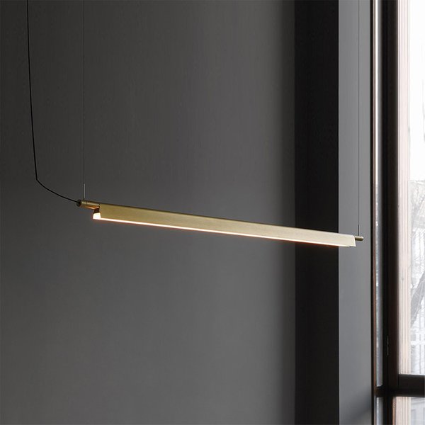 Lampe LED Suspendue Linéaire au Design Scandinave, Luminaire Décoratif d'Nik, Idéal pour un Salon, un Bureau, un Restaurant ou une Table à Manger
