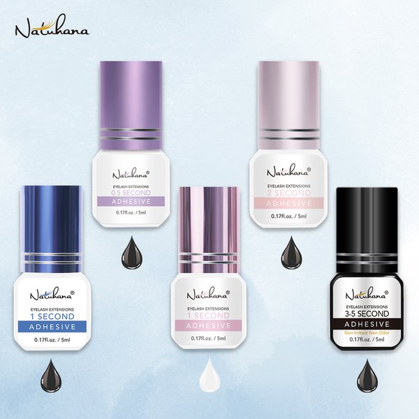NATUHANA 5ml 1 seconde séchage rapide forte colle d'extension de faux cils rétention adhésive 5-7 semaines colle à cils de vison à faible odeur