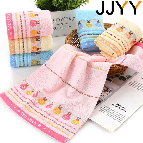 JJYY Neues 25 x 50 cm süßes Babyparty-Baumwollhandtuch, Baumwoll-Jacquard-Muster, Cartoon-Kinder, kleines weiches Gesichtstuch, 2 Stile