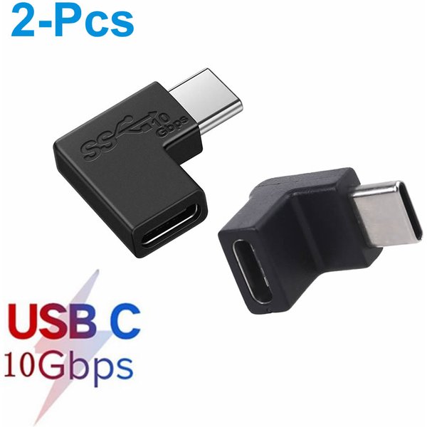2 stücke 10Gbps 90 Grad USB Typ C Stecker auf Buchse Konverter USB C Adapter Für Handy Für macbook Laptop Tragbare Stecker