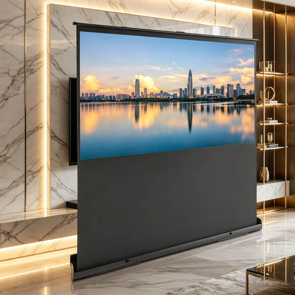 Full HD 3D Aufrollbare Projektionsleinwand Tragbare Projektionsleinwand Boden-Projektionsleinwand Unterstützt 4K 8K HDR 80-Zoll Höhenverstellbar