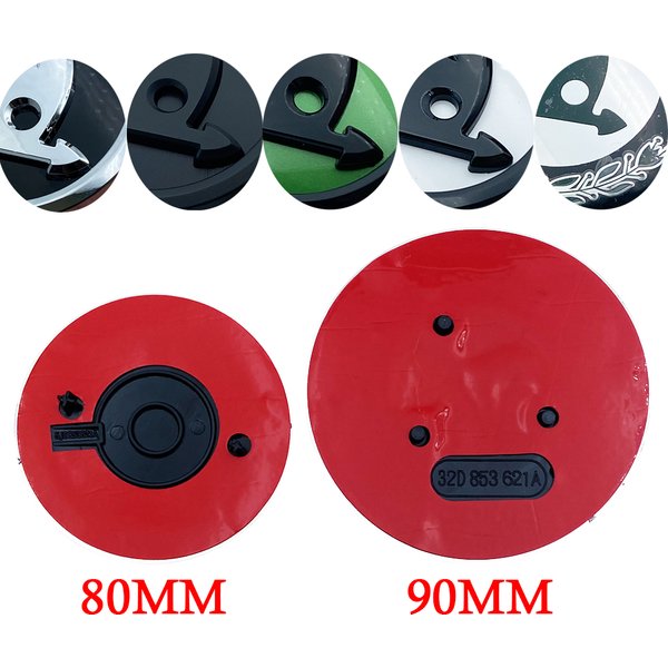 2 szt. 80MM/90MM Emblemat Samochodowy 3D Logo na Maskę Przednią Tylną Klapę Bagażnika do Skoda Fabia 1 2 Octavia a7 RS Superb Rapid Yeti Karoq Vision