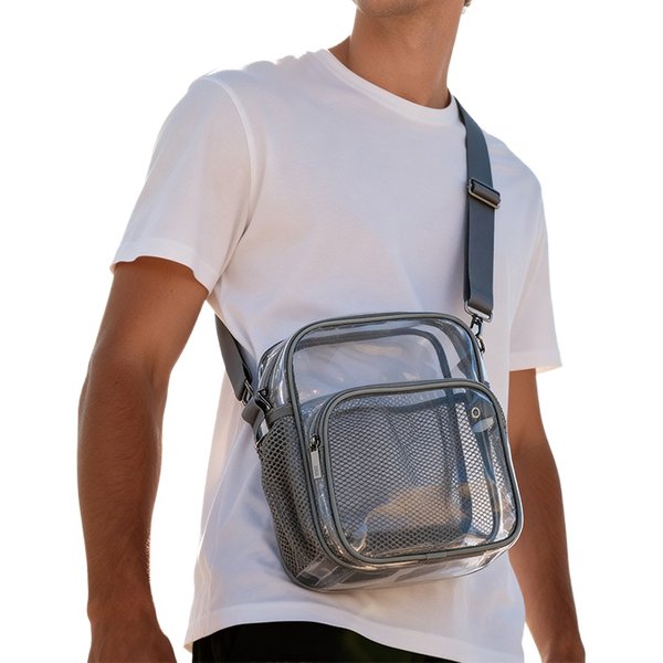 Leichte Damen-Taschen mit Netzriemen, wasserdicht, transparent, aus PVC, für verlorene Kopfhörer, Regenschirm, Handy, 9,7 Zoll iPad, Bolso Sac
