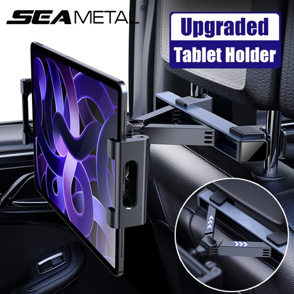 SEAMETAL – appui-tête de voiture amélioré, support de téléphone télescopique Anti-secouement, support de Table automatique, support de Smartphone pour iPad iPhone 4-12.9 pouces