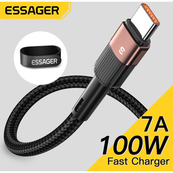 Essager 7A USB Typ C Kabel für OPPO Realme Oneplus 100W Schnellladendes Datenkabel für Huawei P40 Nava Honor Samsung Xiaomi Poco F3