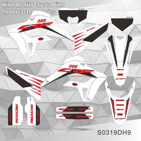 Autocollants graphiques complets pour Honda CRF 300L 300M CRF300L CRF300M 2021 2022 2023 2024, arrière-plan de moto