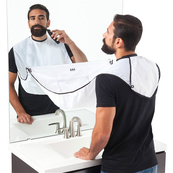 Nouveau mâle barbe rasage tablier soin propre cheveux adulte bavoirs porte-rasoir salle de bain organisateur cadeau pour homme barbier tapis tablier