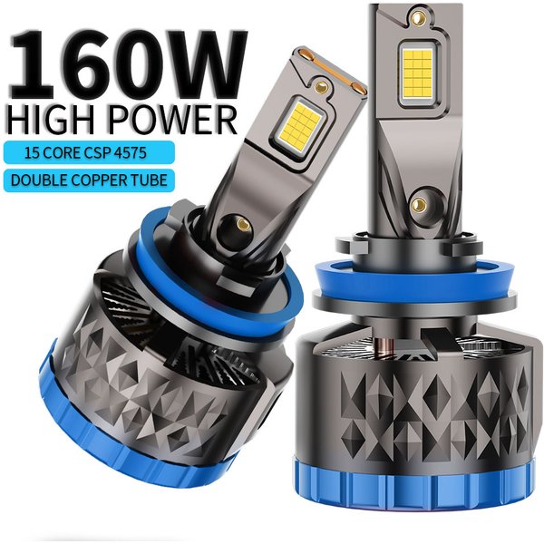 Infitary H7 H4 LED Auto Scheinwerfer 160 W High Power CANBUS Birne H8 H9 H11 HB3 9005 HB4 9006 Lampe Doppel kupfer Rohr Lichter für Auto