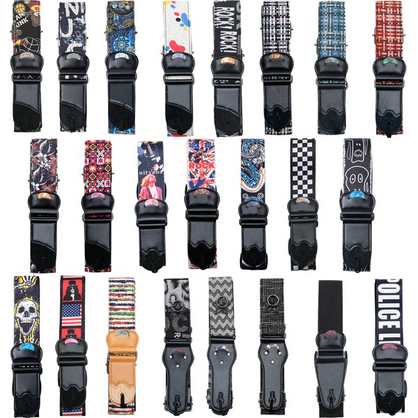 Guitar Strap Electric Acoustic Guitar Bass Color Print Adjustable Polyester Back Strap Pluggable Plectrum Guitar Accessories