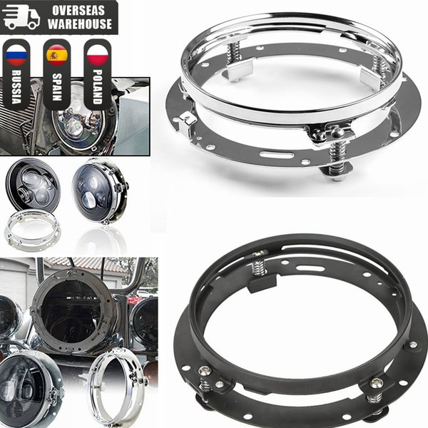 Anneau d'éclairage de sauna de moto, support d'invite de montage rond, accessoires de pièces de voiture, Harley Jeep JK, 7 po