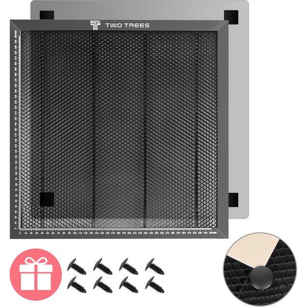 Kit de table de travail en nid d'abeille 300x300mm/400x400mm/430x400mm/500x500mm pour machine de découpe laser CO2 et graveur laser